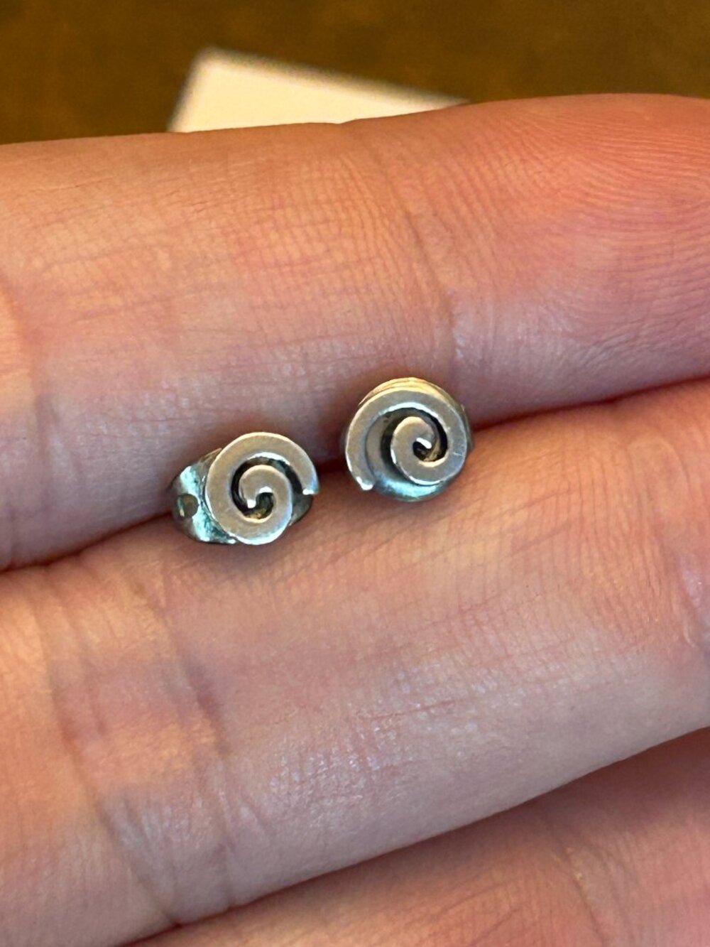 Sterling Silver Spiral Stud Earrings